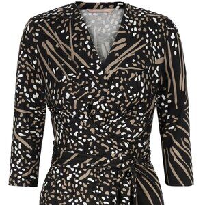 Banana Republic Issa Collection Animal Print Wrap Top Medium